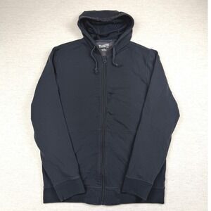 Duluth Trading Co Mens Relaxed Fit Full Zip Hoodie Black Size Medium